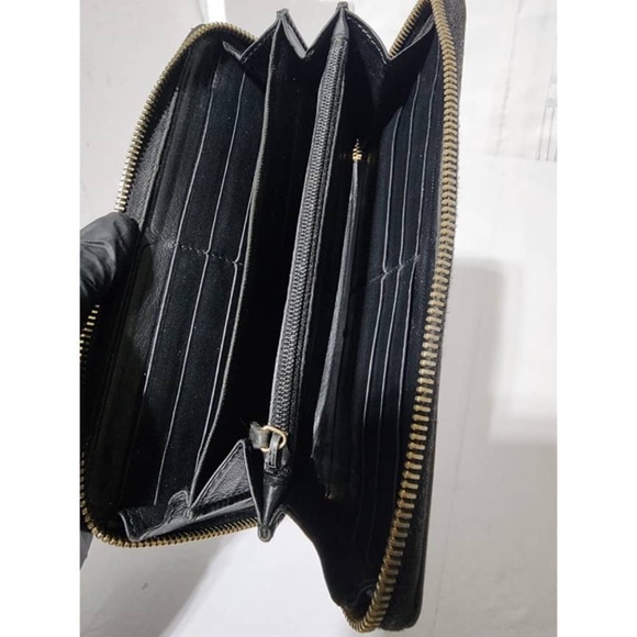 Authentic GUCCI Leather Guccissima Long Zippy Wallet Black - Picture 11 of 11